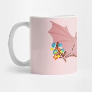 Bat and Flowers Mug